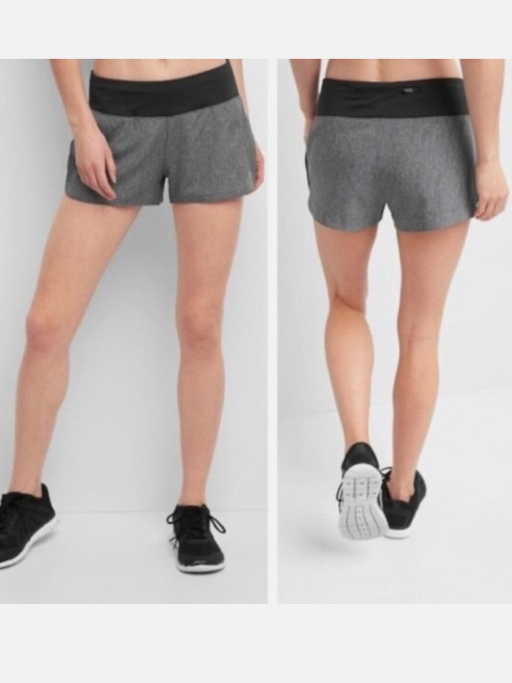 GAP Gray Athletic Shorts with Black Waistband